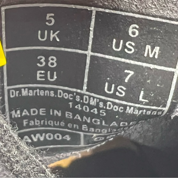 Dr Martens Black Felix Rub Off Faux Vegan Leather 1460 Lace Up Combat Boots NEW - Picture 13 of 14